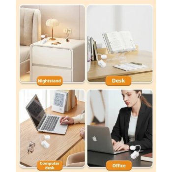 Gambar produk Heinast Lampu Baca Jepit Mini Clip Book Lamp LED Rechargeable 300 mAh - HE86