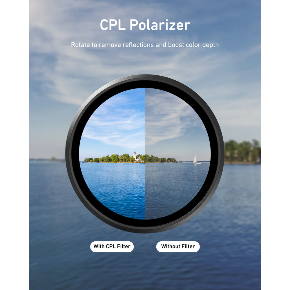 Gambar produk TELESIN Camera Lens Filter DJI Osmo Action 6 CPL VND UV - S5-FLT-41