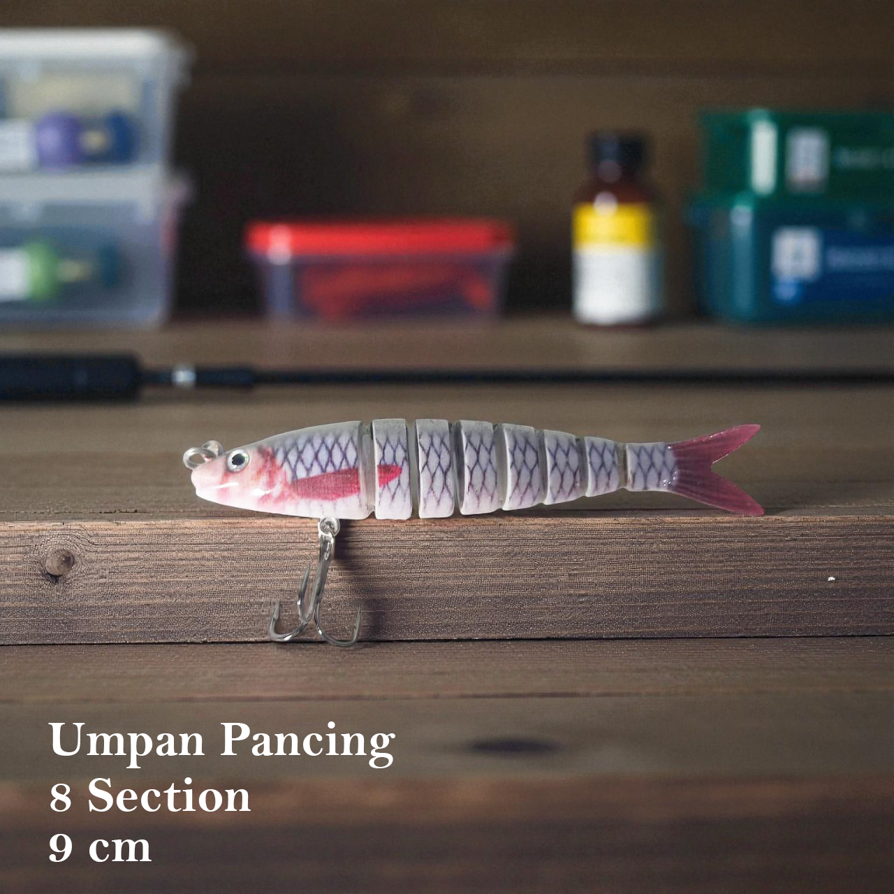 Gambar produk GOBAIT Umpan Pancing Ikan Lifelike Fish Bait Lure 8 Section 9cm 5g - GB-95