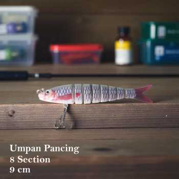 GOBAIT Umpan Pancing Ikan Lifelike Fish Bait Lure 8 Section 9cm 5g - GB-95