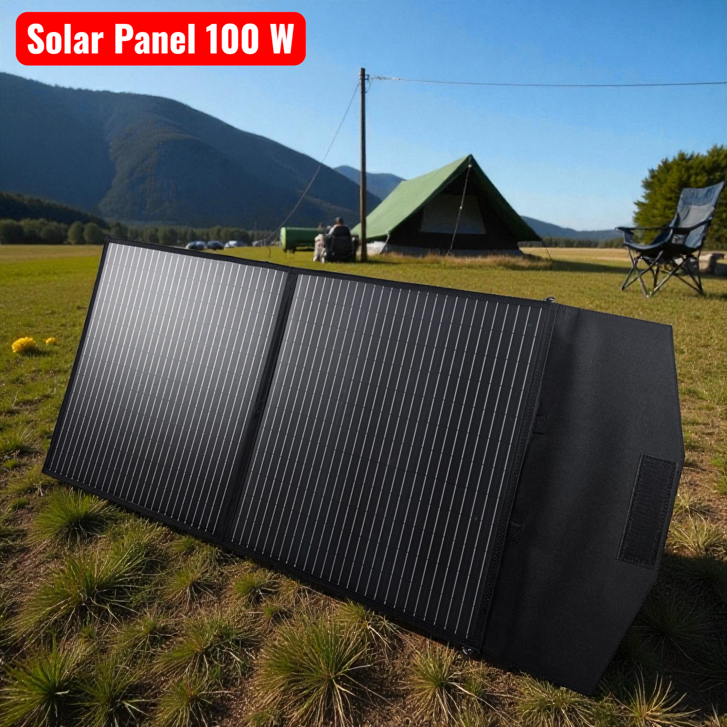 ALLPOWER Panel Surya Solar Foldable Monocrystalline 2 Fold 100W - AP-210 Gambar produk ALLPOWER Panel Surya Solar Foldable Monocrystalline 2 Fold 100W - AP-210