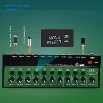 Gambar produk MAOCAR Mixer Audio 10 Channel USB Mono Stereo Type C Portable - MX1002