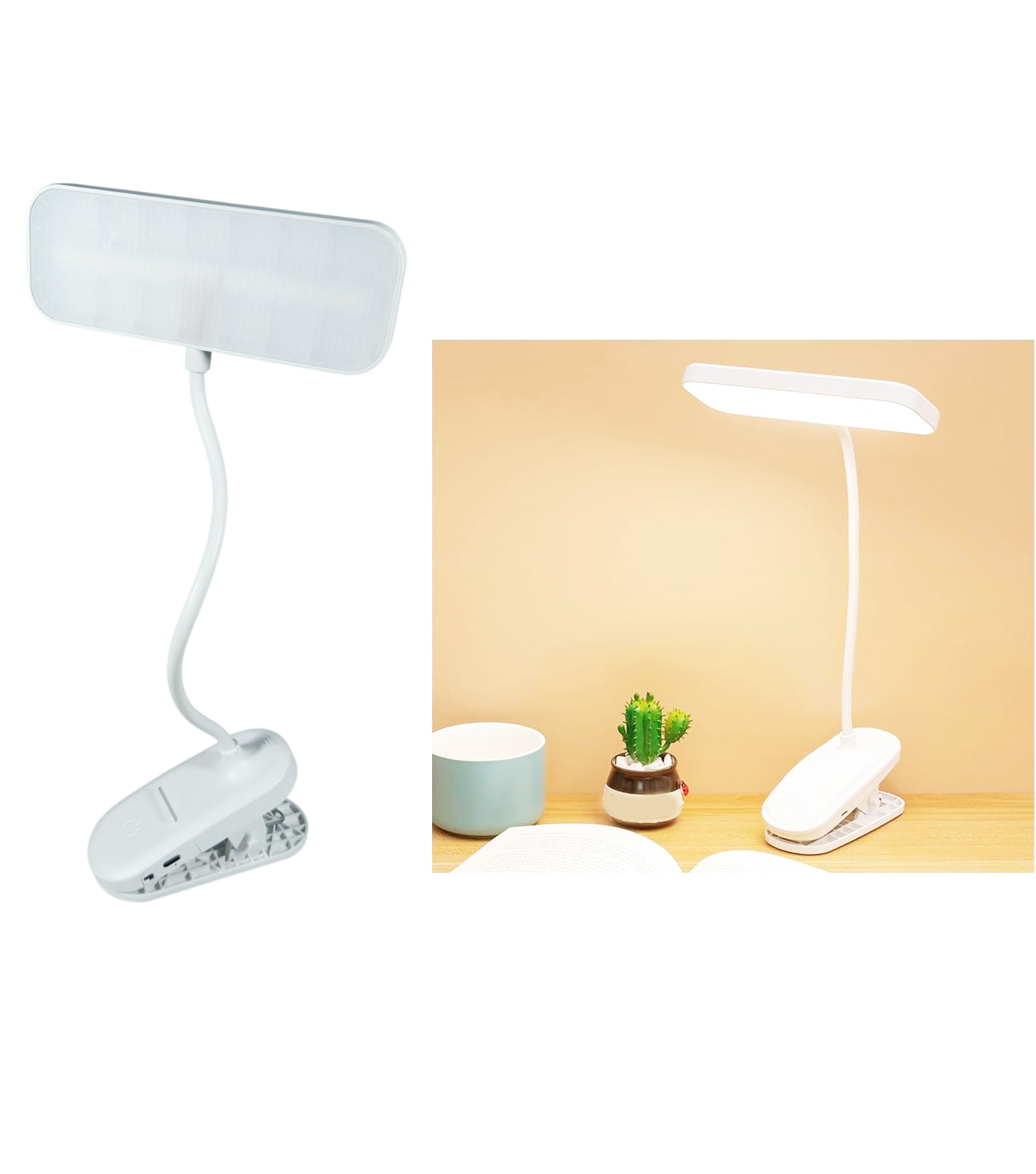 AURO Lampu Meja Belajar LED Clamp Square Lamp Stepless Dimming 800mAh - 788 Gambar produk AURO Lampu Meja Belajar LED Clamp Square Lamp Stepless Dimming 800mAh - 788