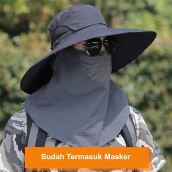 Rhodey Topi Rimba Outdoor Anti UV Waterproof Boonie Hat Polyester - J59