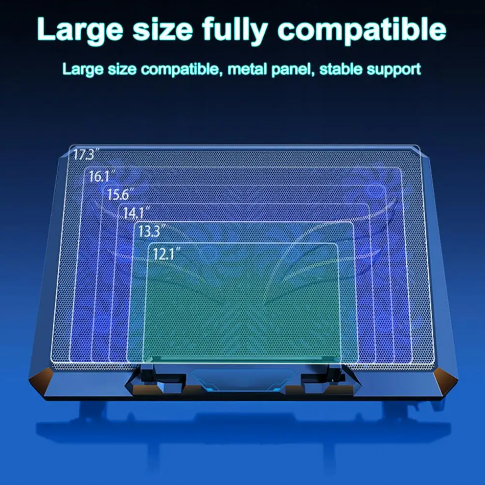 REMAX Cooling Pad Laptop Gaming Kipas Pendingin 8 Fans 17.3Inch - RM102 Gambar produk REMAX Cooling Pad Laptop Gaming Kipas Pendingin 8 Fans 17.3Inch - RM102
