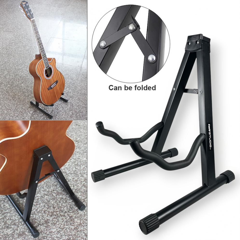 TaffSTUDIO Tripod Stand Gitar Lipat Foldable Guitar Soft Arm Iron - U9 Gambar produk TaffSTUDIO Tripod Stand Gitar Lipat Foldable Guitar Soft Arm Iron - U9