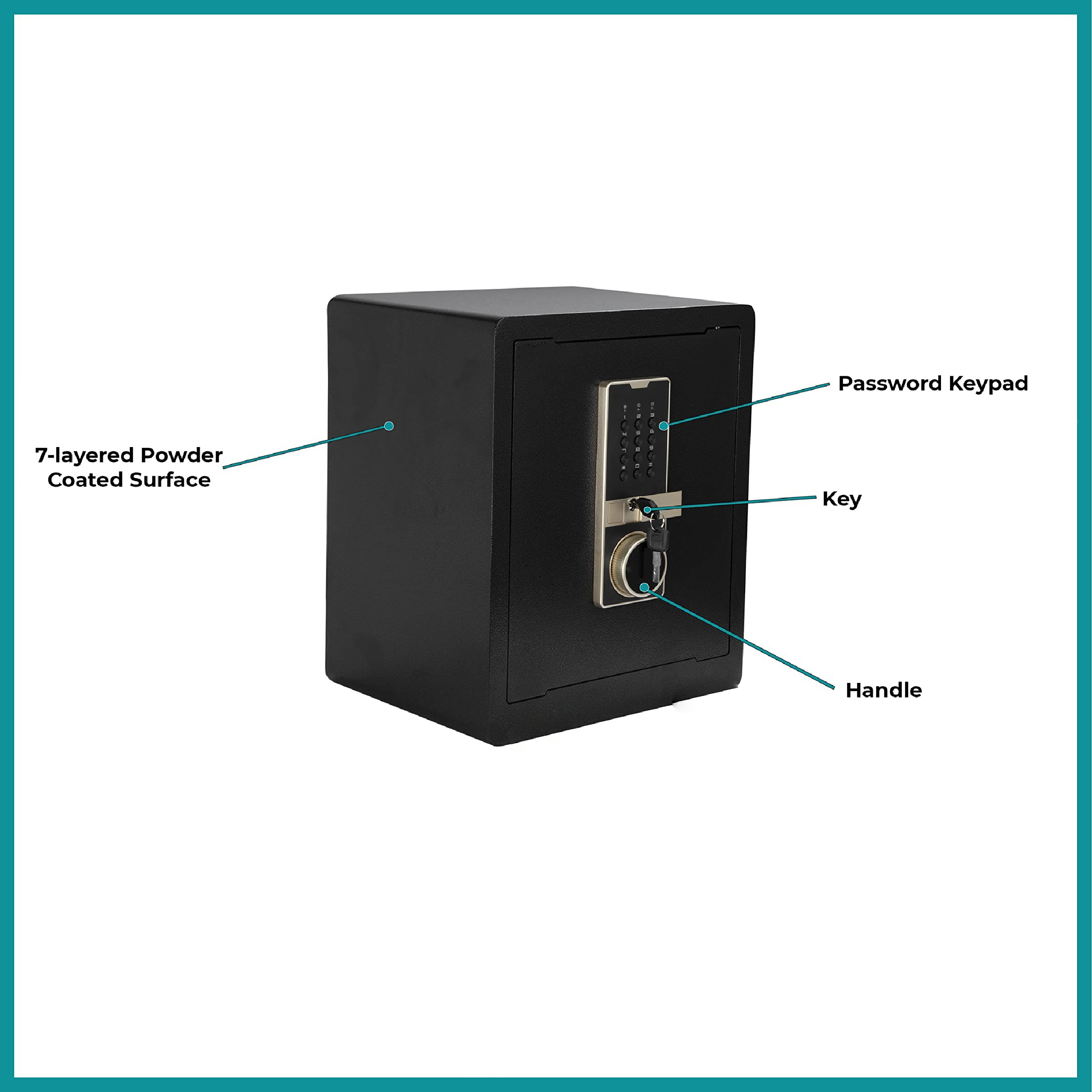DEY1 Kotak Brankas Dokumen Safe Deposit Box Password 37.5x30x44.5cm - DA01 Gambar produk DEY1 Kotak Brankas Dokumen Safe Deposit Box Password 37.5x30x44.5cm - DA01