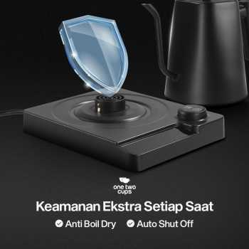 Gambar produk One Two Cups Teko Listrik Kopi Pemanas Air Leher Angsa 1200W 1L - KT10 PRO