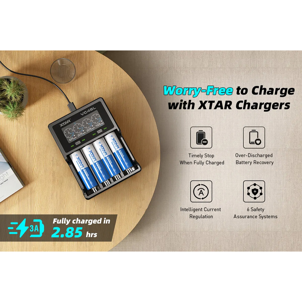 Gambar produk XTAR Baterai Rechargeable 21700 Li-Ion 6000mAh 3.6V 10A 1 PCS - XT-60