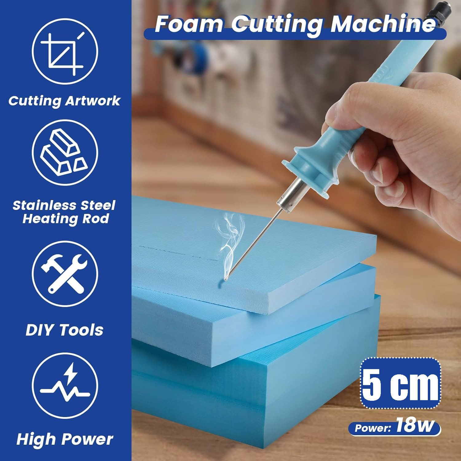 AIDEEPEN Pemotong Styrofoam Gabus Polystyrene Cutting Machine 5cm - LB10 Gambar produk AIDEEPEN Pemotong Styrofoam Gabus Polystyrene Cutting Machine 5cm - LB10