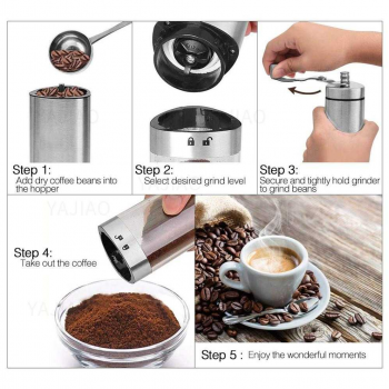 Gambar produk One Two Cups Alat Penggiling Kopi Manual Coffee Grinder Adjustable - 5014