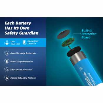 Gambar produk XTAR Baterai Rechargeable 21700 Li-Ion 6000mAh 3.6V 10A 1 PCS - XT-60