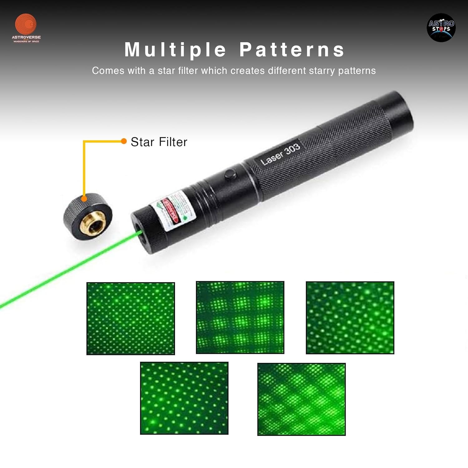WUIVI Laser Pointer Beam Star Pattern USB Rechargeable 200mAh Green Light - WV-303 Gambar produk WUIVI Laser Pointer Beam Star Pattern USB Rechargeable 200mAh Green Light - WV-303