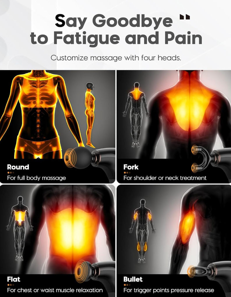 Gambar produk PASSCOOL Alat Pijat Elektrik Punggung Tangan Massage Muscle Gun Handle - PL09