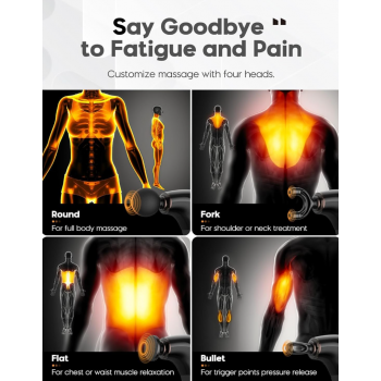 Gambar produk PASSCOOL Alat Pijat Elektrik Punggung Tangan Massage Muscle Gun Handle - PL09