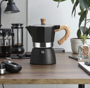 Gambar produk One Two Cups Moka Pot Espresso Coffee Maker 3 Cup 150ml with Heater - WY-03E