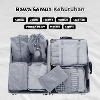 Gambar produk Bestform Tas Travel Bag Laundry Organizer Packing Cubes 8 PCS - CQBB3
