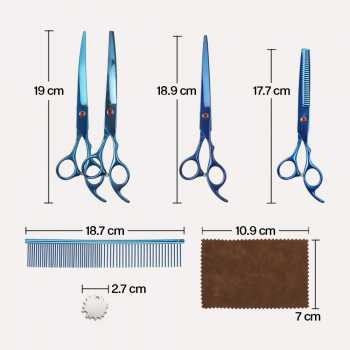 Gambar produk Besmal Set Gunting Grooming Perawatan Bulu Anjing 5in1 - 4CR