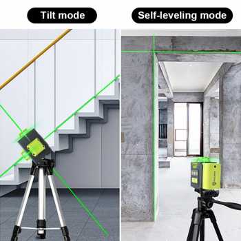 Gambar produk Pracmanu Laser Level Self Leveling 3D 360 Degree 12 Line 520nm 2400mAh - PC-520