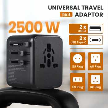 YuHome Universal Travel Adaptor Colokan Charger Adapter USB 2500W - 606