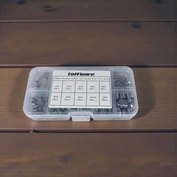 Gambar produk Taffware Set Baut L Tanam Sekrup Soket Hex M3-M8 Headless 200 PCS - A2-70