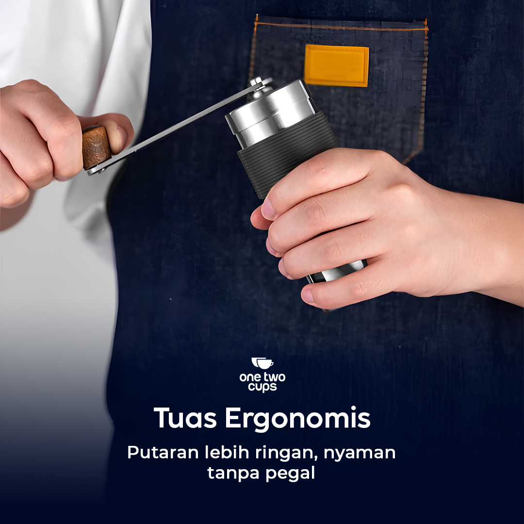 Gambar produk One Two Cups Alat Penggiling Kopi Manual Coffee Grinder Adjustable - ZX-A65