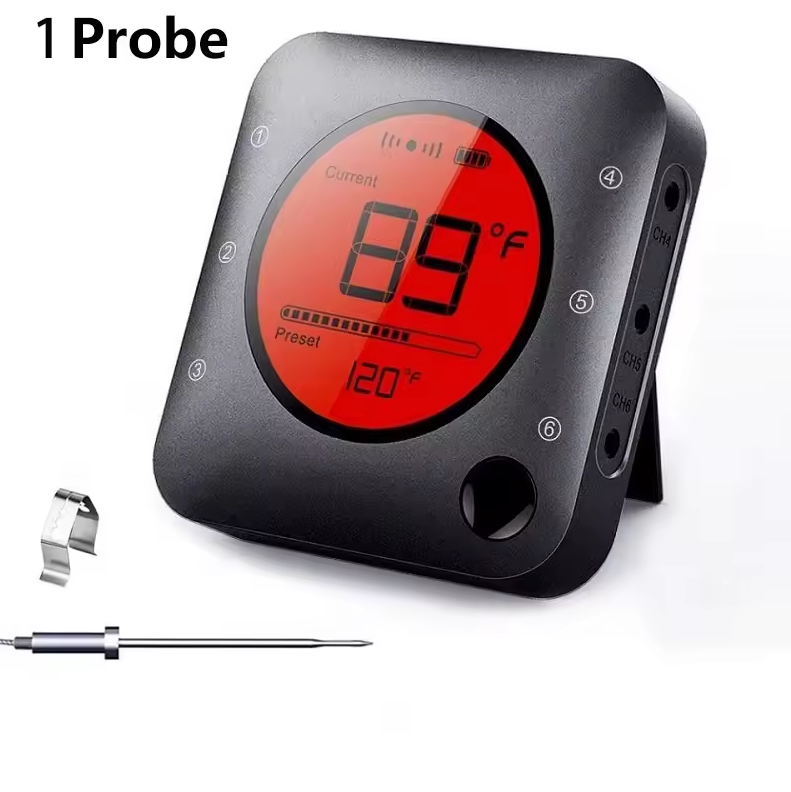 Jinutus Termometer Makanan Digital Daging BBQ Grill Bluetooth 1 Probe - BF-55 Gambar produk Jinutus Termometer Makanan Digital Daging BBQ Grill Bluetooth 1 Probe - BF-55