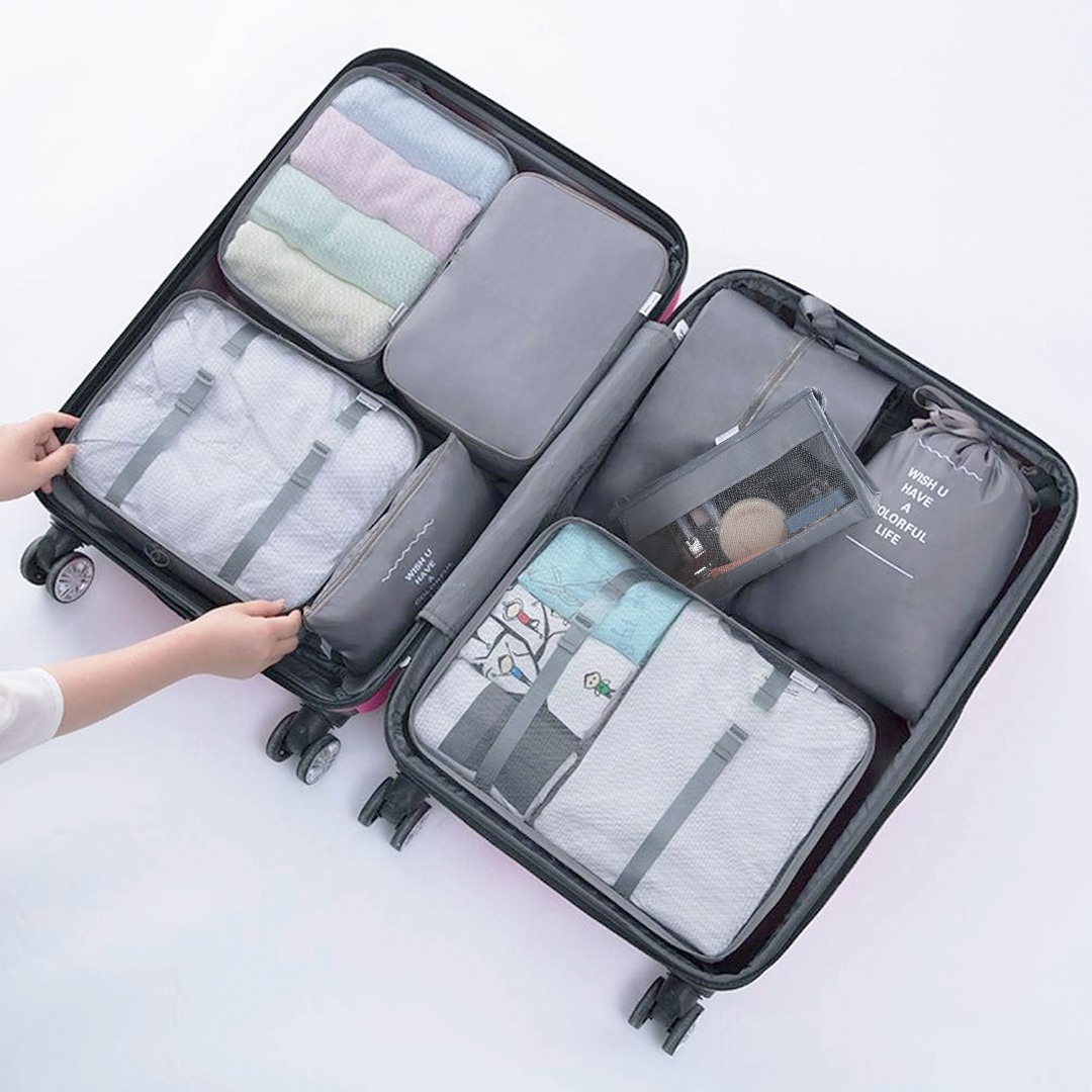 Gambar produk Bestform Tas Travel Bag Laundry Organizer Packing Cubes 8 PCS - CQBB3