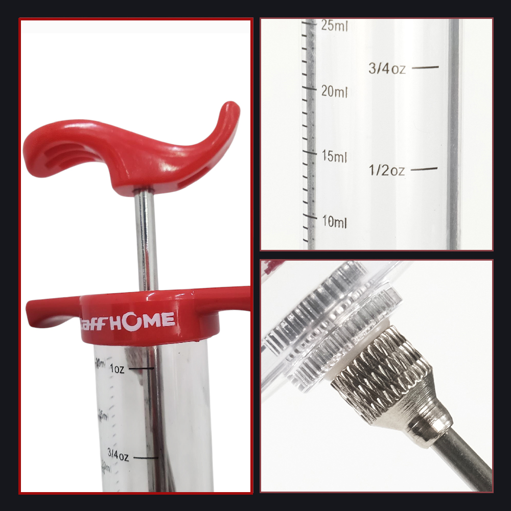 TaffHOME Injektor Bumbu Marinasi Daging BBQ Seasoning Injector - HC117 Gambar produk TaffHOME Injektor Bumbu Marinasi Daging BBQ Seasoning Injector - HC117