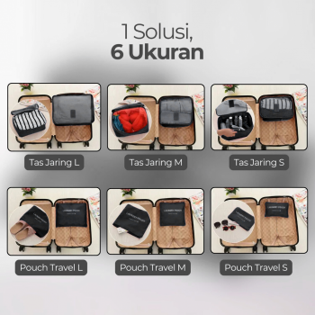 Gambar produk Tas Travel Bag Laundry Organizer Packing Cubes Multi Size 6 PCS