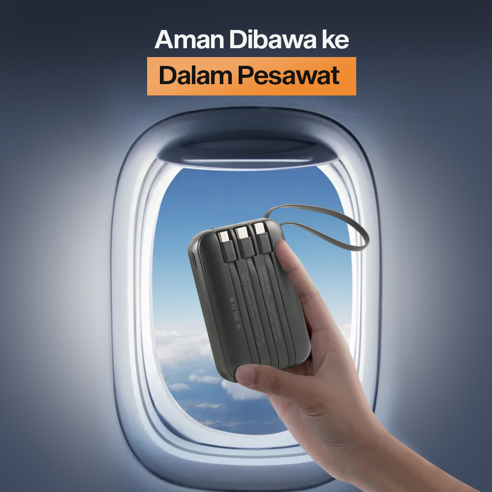 SMARTMS Power Bank 20000mAh Fast Charging PD 3in1 Cable USB Type C 20W - PB41 Gambar produk SMARTMS Power Bank 20000mAh Fast Charging PD 3in1 Cable USB Type C 20W - PB41