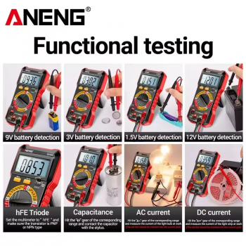 Gambar produk ANENG Digital Multimeter Voltage Tester 1999 Count NCV Triode - SZ305