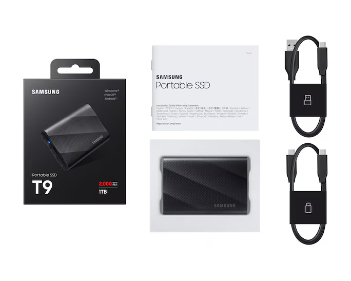 Gambar produk Samsung Portable SSD T9 USB 3.2 Gen 2x2 2TB