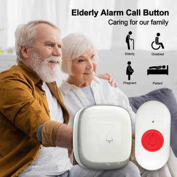 GIGMA Bel Wireless Alarm Lansia Caregiver Pager Waterproof 36 Nada - B220