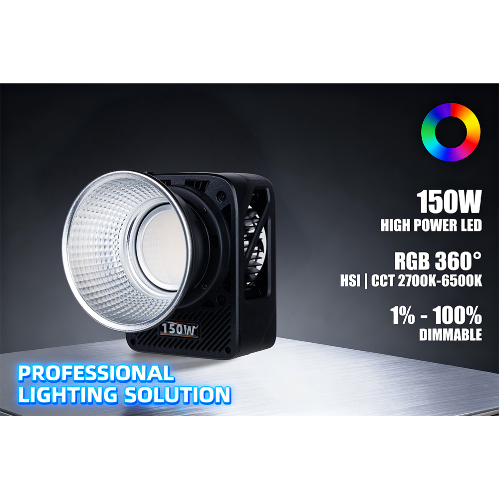 Gambar produk LIYADI Lampu Studio Fotografi COB RGBW TFT Display 150W with Battery