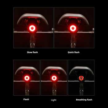 Gambar produk WEST BIKING Lampu Belakang Sepeda Tail Light Signal 5 Modes IPX5 - WS-50