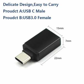 Gambar produk Taffware OTG USB to Type C Adapter Converter 3.0 Aluminium Alloy - TF-310