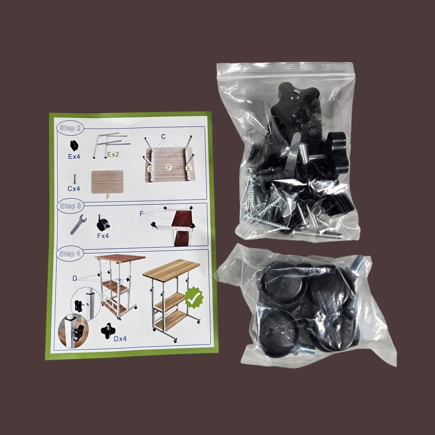 Gambar produk TaffHOME Meja Laptop Study Table Adjustable Double Layer 80x40cm - L200