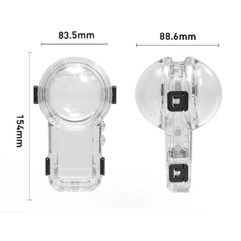 Gambar produk YAZE Underwater Waterproof Case Diving Invisible 50M for Insta360 X5 - I3X5