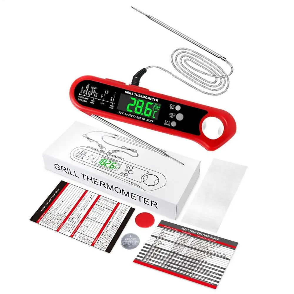 KKMOON Termometer Makanan Digital Daging Kopi Susu Dual Probe - B97A Gambar produk KKMOON Termometer Makanan Digital Daging Kopi Susu Dual Probe - B97A