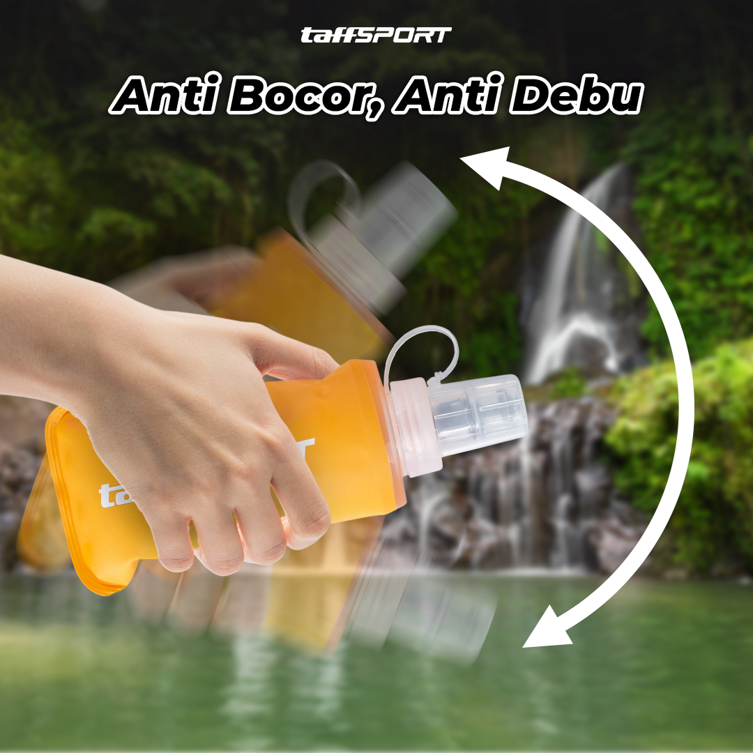 TaffSPORT Botol Minum Soft Flask Foldable Sport Water TPU 150ml - TFB-10 Gambar produk TaffSPORT Botol Minum Soft Flask Foldable Sport Water TPU 150ml - TFB-10