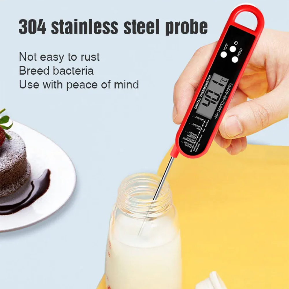 CANAMEK Termometer Makanan Digital Daging Kopi Susu Foldable - CM517 Gambar produk CANAMEK Termometer Makanan Digital Daging Kopi Susu Foldable - CM517