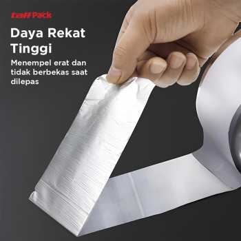 Gambar produk TaffPACK Lakban Aluminium Foil Tape Tahan Panas Anti Bocor 5M - FM-TP