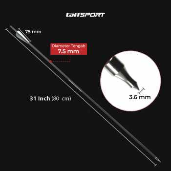TaffSPORT Anak Panah Carbon Sport Equipment Spine 500 31 Inch 1 PCS Gambar produk TaffSPORT Anak Panah Carbon Sport Equipment Spine 500 31 Inch 1 PCS