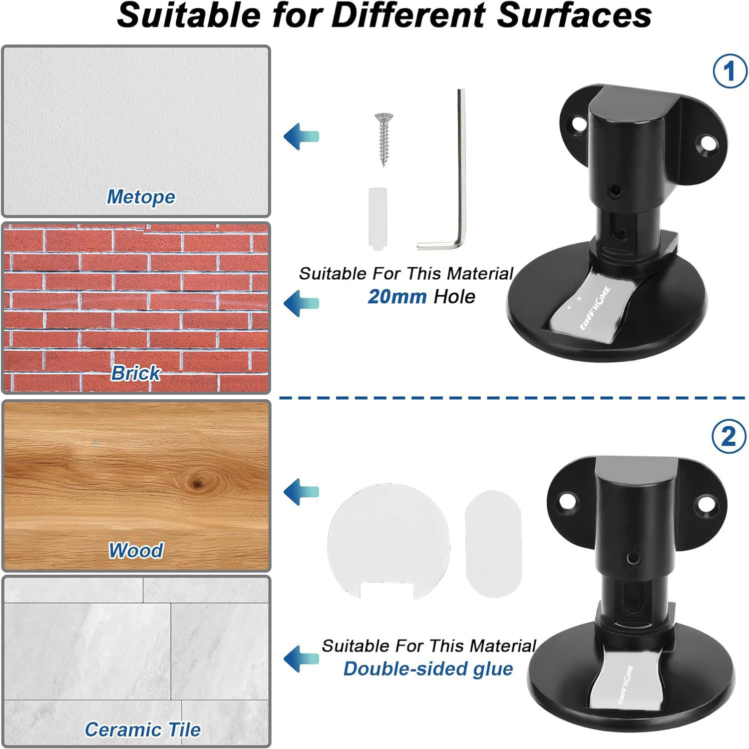 TaffHOME Penahan Pintu Model Slot Anti Collision Magnetic Door Stopper - XS-X018 Gambar produk TaffHOME Penahan Pintu Model Slot Anti Collision Magnetic Door Stopper - XS-X018