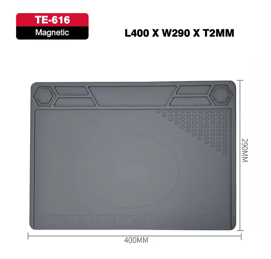 Vludiss Alas Matras Solder Heat Insulation Mat Magnetic 400x290mm - TE-616 Gambar produk Vludiss Alas Matras Solder Heat Insulation Mat Magnetic 400x290mm - TE-616