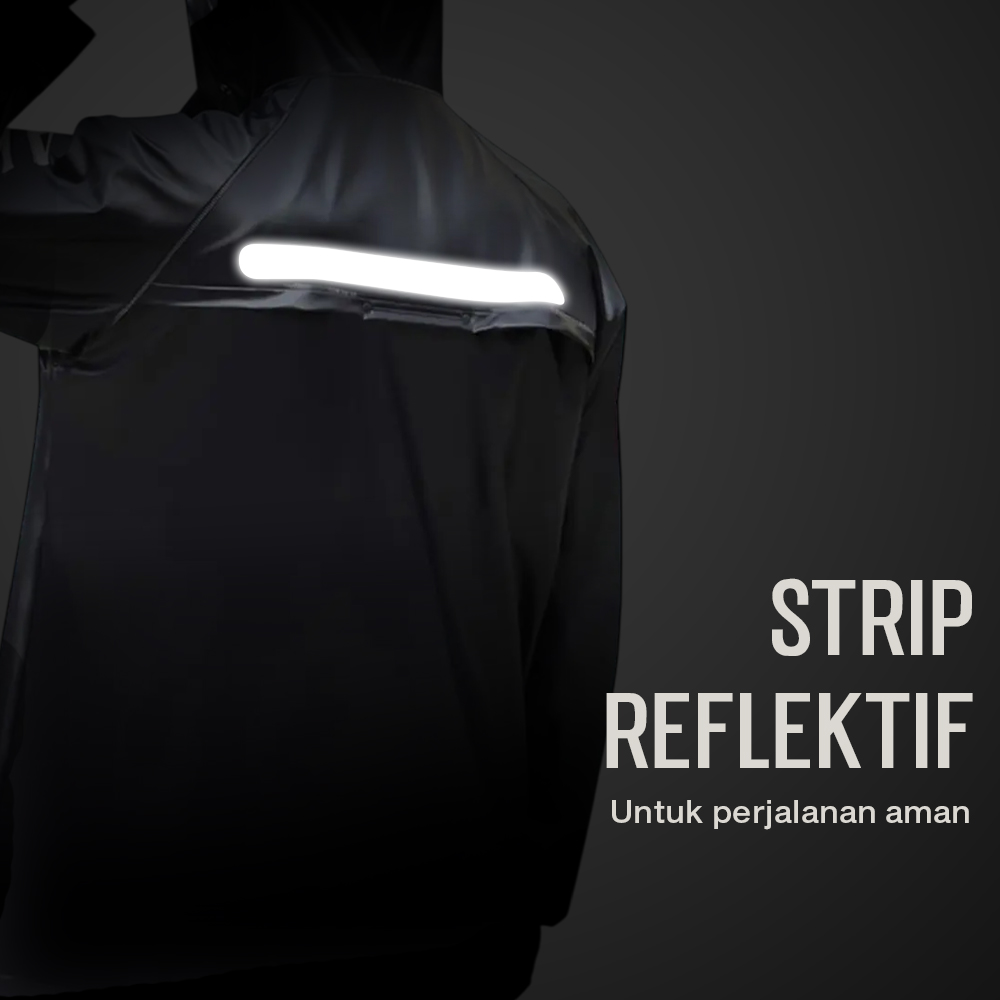 KEYRU Jas Hujan Setelan Motor Dewasa Visor PVC Waterproof Raincoat M - TN-74 Gambar produk KEYRU Jas Hujan Setelan Motor Dewasa Visor PVC Waterproof Raincoat M - TN-74