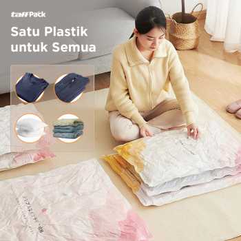 Gambar produk TaffPACK Kantong Plastik Vakum Pakaian Multifungsi Vacuum Bag 1 PCS 100x80cm - FL2