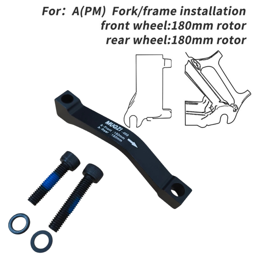 Gambar produk MUQZI Adaptor Rem Cakram Sepeda Disc Brake A-Pillar Front Rear 180mm - MZ003
