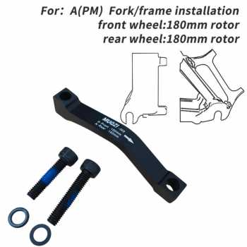 Gambar produk MUQZI Adaptor Rem Cakram Sepeda Disc Brake A-Pillar Front Rear 180mm - MZ003